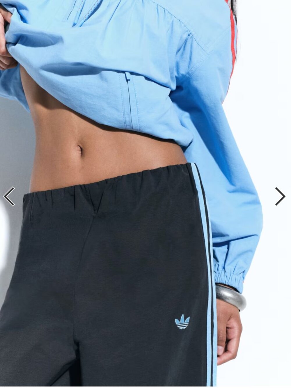 adidas Originals x ASOS women's wide leg track pants in navy, size small - Picture 4 of 11